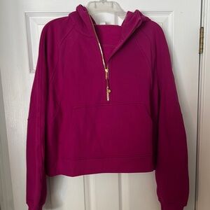 lululemon athletica Pink Cropped Boxy Sweatshirt with Polo Collar